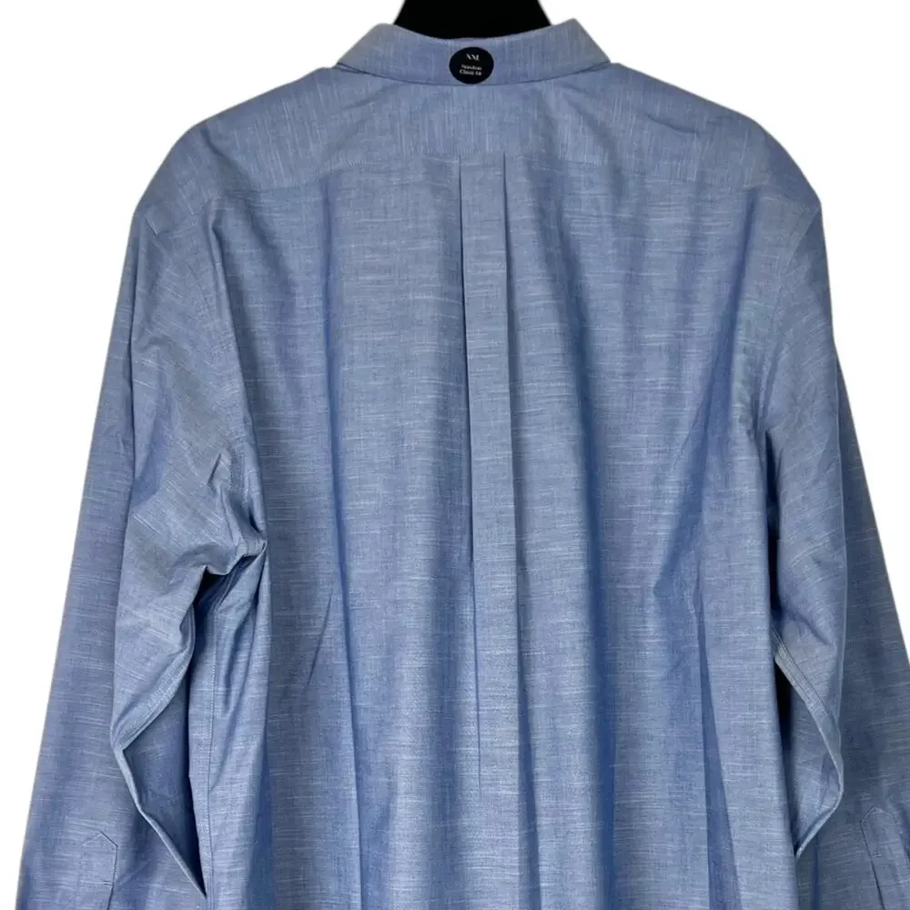 NWT Banana Republic Men's XXL 18.5x36 Non Iron Classic Fit Button Up Shirt